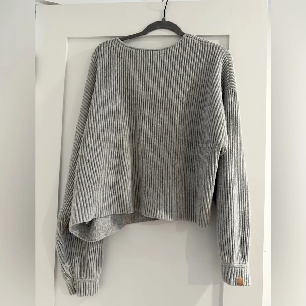 lunya | Sweaters | Lunya Cotton Silk Reversible Pullover In Mellow Grey - Picture 5 of 9